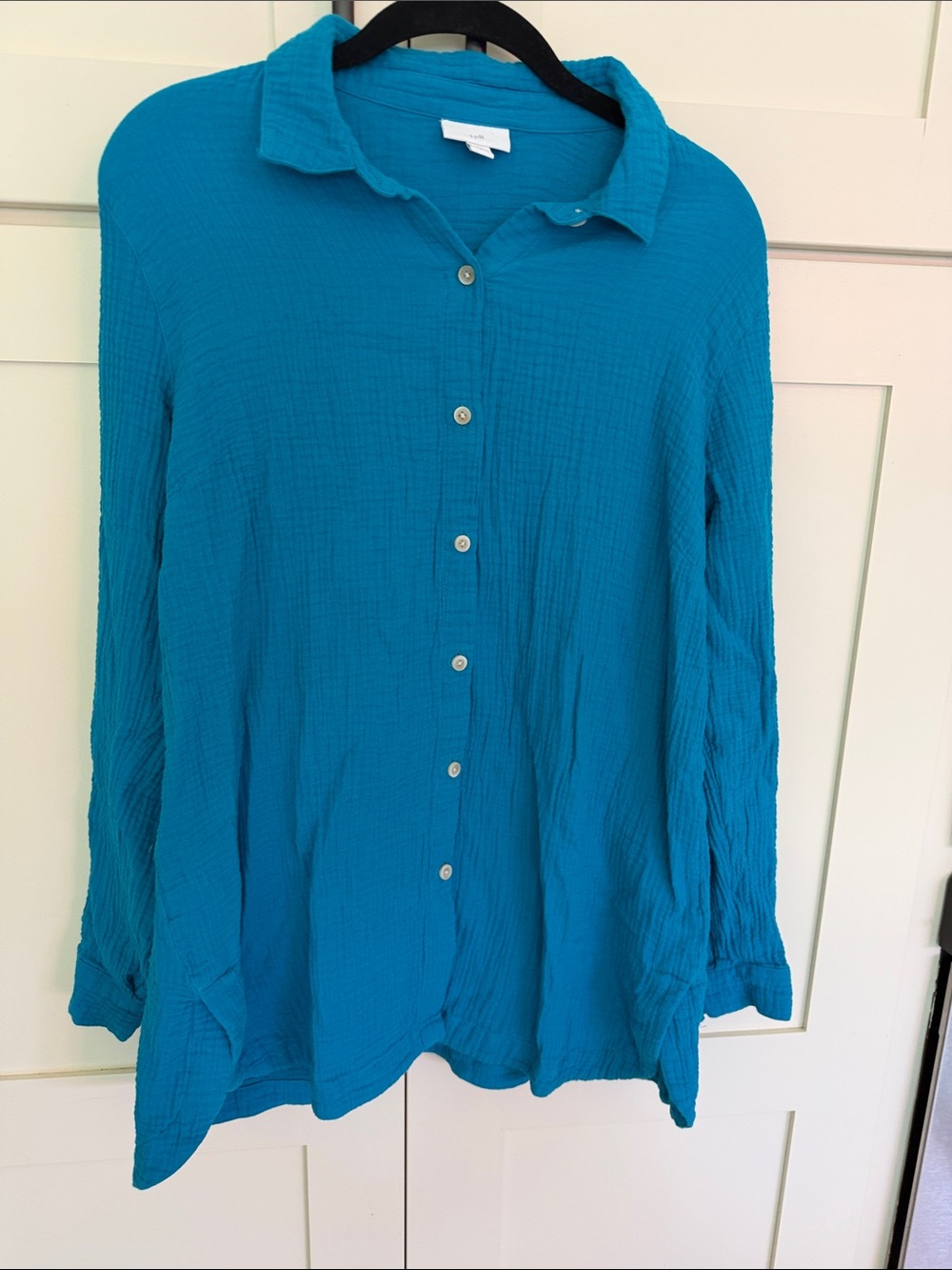 J. Jill Gauze Long Sleeve Button Down Top